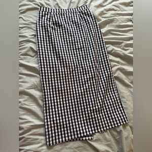 Gingham pencil skirt